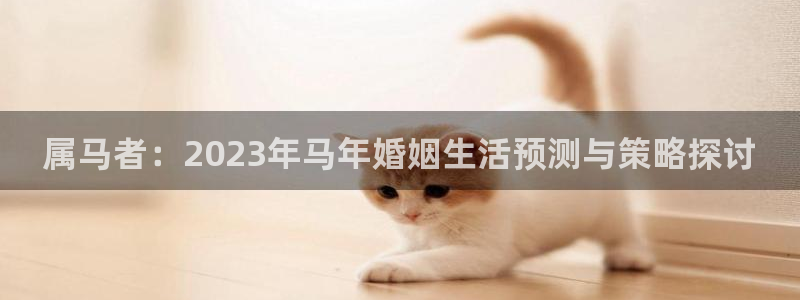 星耀国际官网下载：属马者：2023年马年婚姻生活预测与策略探讨